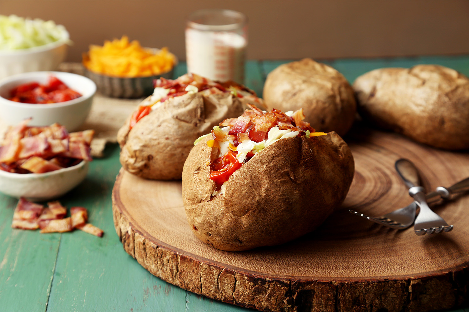 BLT Ranch Baked Potatoes, BLT Baked Potatoes