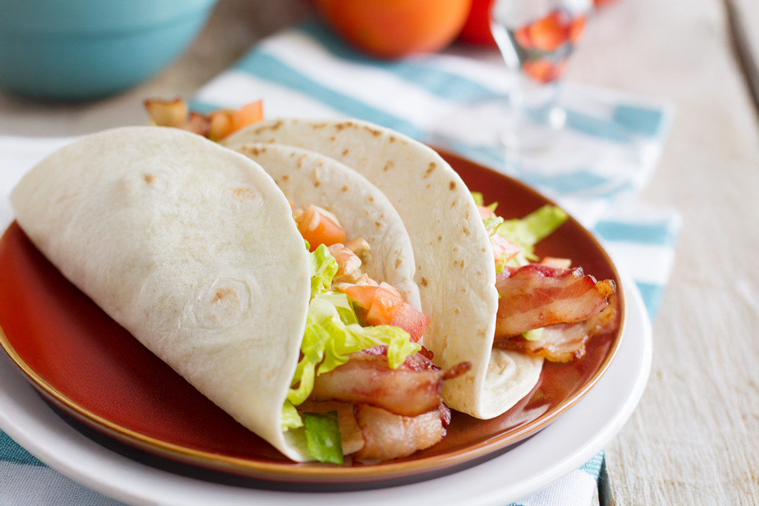 BLT Tacos with Chipotle Ranch, Dry Aged Bacon, Jones Bacon, Easy Bacon Dinner Recipe