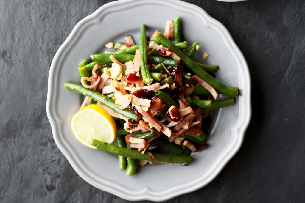 Elevate Your Green Beans with Canadian Bacon, Garlic and Lemon Green Beans with Canadian Bacon