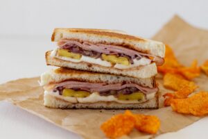 Grilled Hawaiian Ham Sandwiches, Jones Dairy Farm Ham
