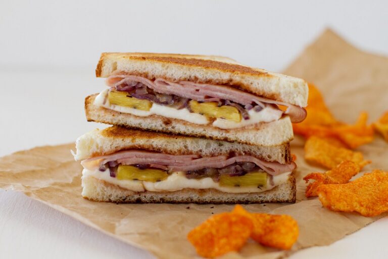 Grilled Hawaiian Ham Sandwiches, Jones Dairy Farm Ham