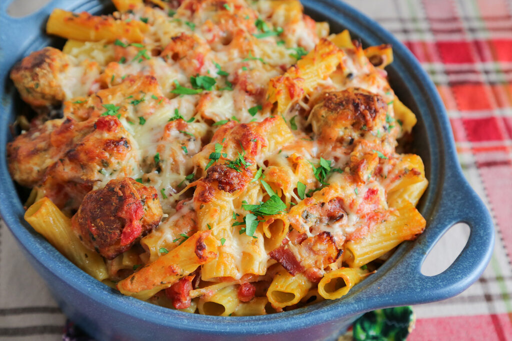 Baked Turkey & Bacon Rigatoni