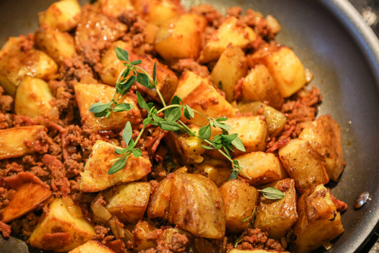 Chorizo, Venison & Bacon Hash