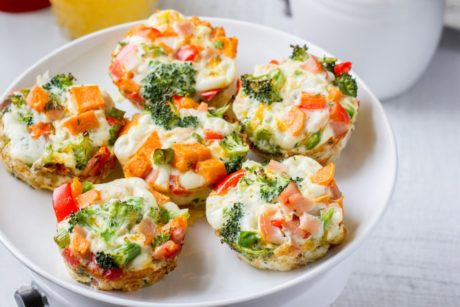 Mini Egg White & Canadian Bacon Frittatas, Protein-Packed Mini Frittatas for Breakfast or Meal Prep