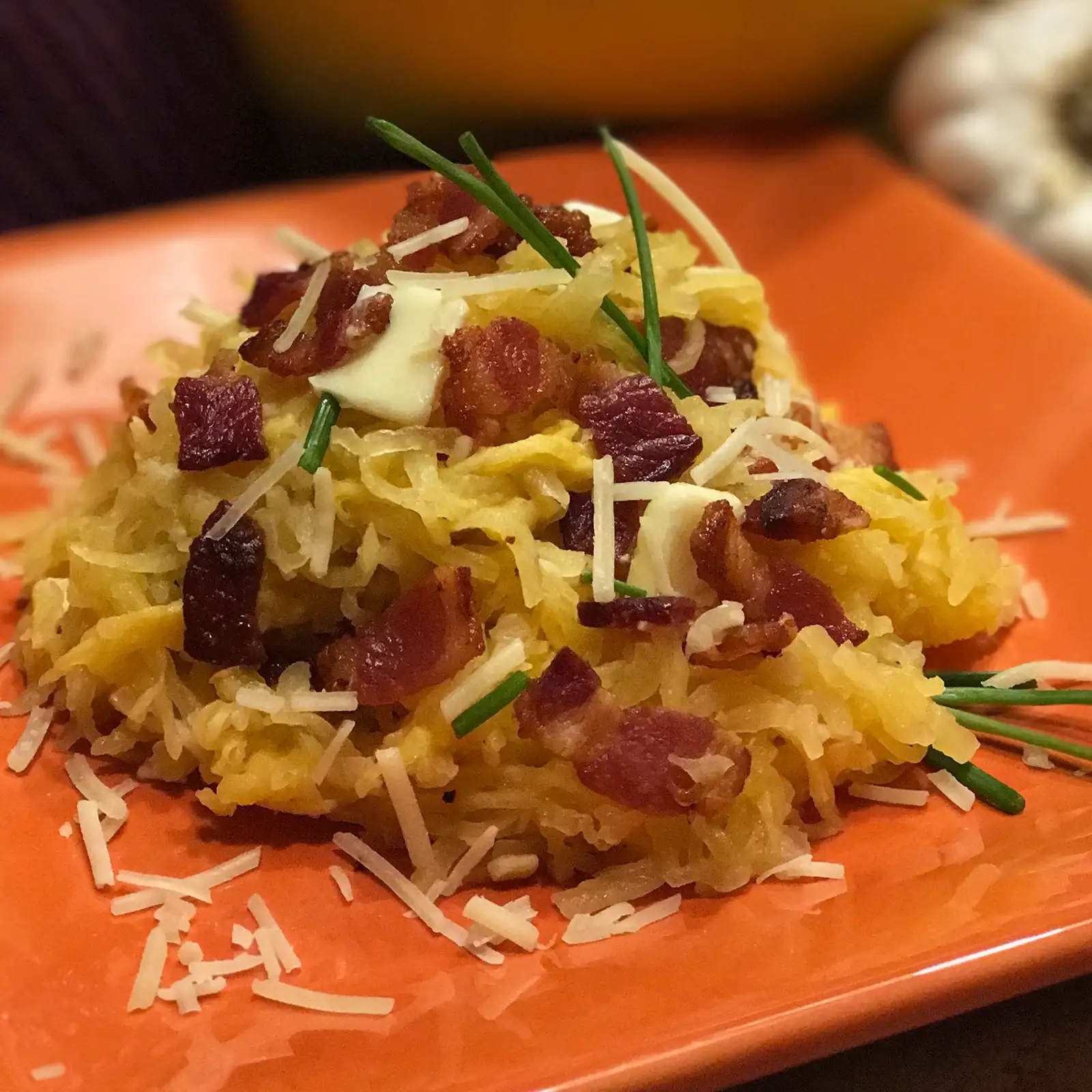 Savory Parmesan Spaghetti Squash with Bacon | Jones Dairy Farm