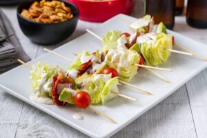 Wedge Salad Skewers, Jones Dairy Farm Dry Aged Bacon