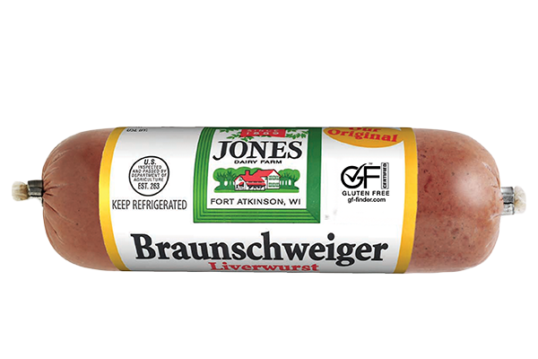 Jones Dairy Farm Braunschweiger Liverwurst Chub, Jones Braunschweiger