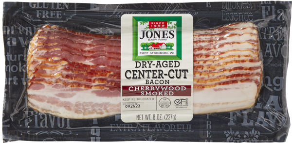8 oz Cherrywood Smoked Bacon Packaging