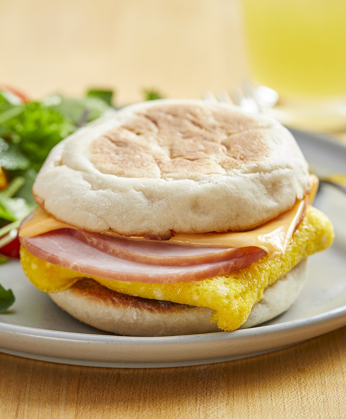 Ham breakfast sandwich