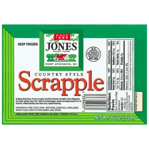 Jones Dairy Farm Country Style Scrapple, 16 oz. (1 lb.) frozen package