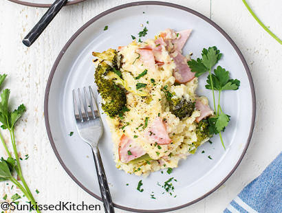 Canadian Bacon Broccoli Casserole