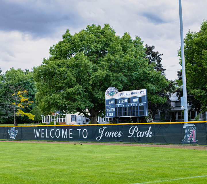 Jones Partk outfield fence