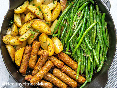 One-Pan Sausage Green Beans and Potato Skillet