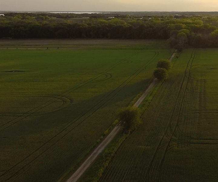 Zoomed out image of farm land