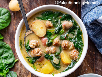 Sausage Potato and Spinach Soup