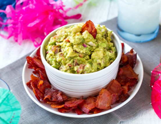 Bacon Chips and Homemade Guacamole
