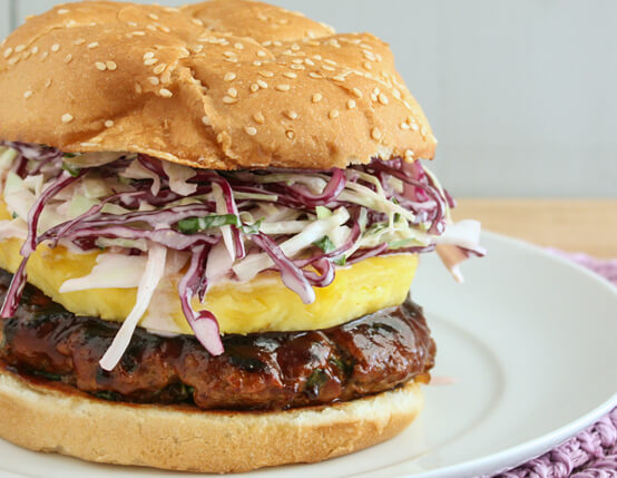 BBQ sausage burger