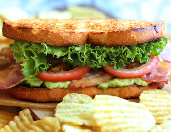 BLT with Bacon Guacamole