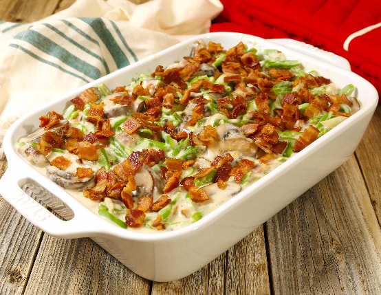 cheesy bacon green bean casserole