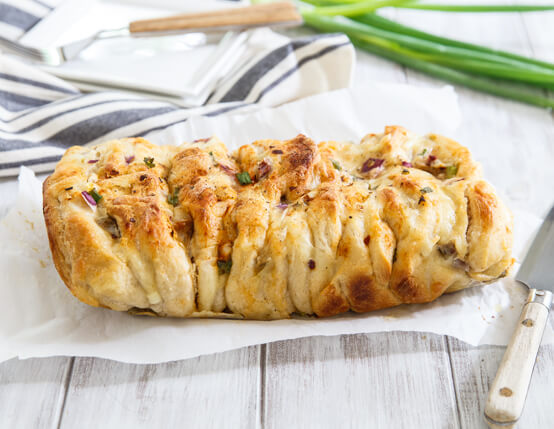 Cheesy Breakfast Pull Apart Bread