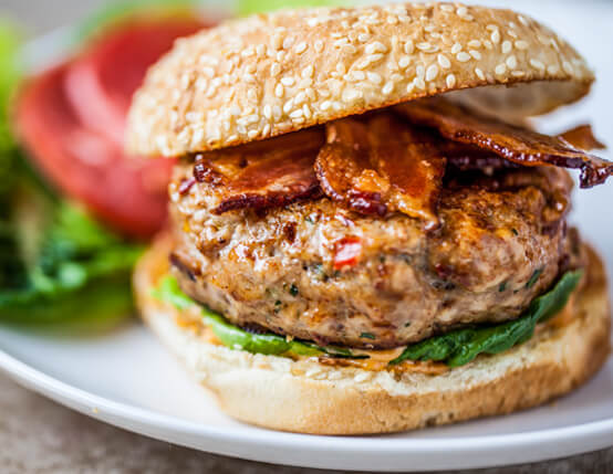 Chipotle Chicken Bacon Burgers