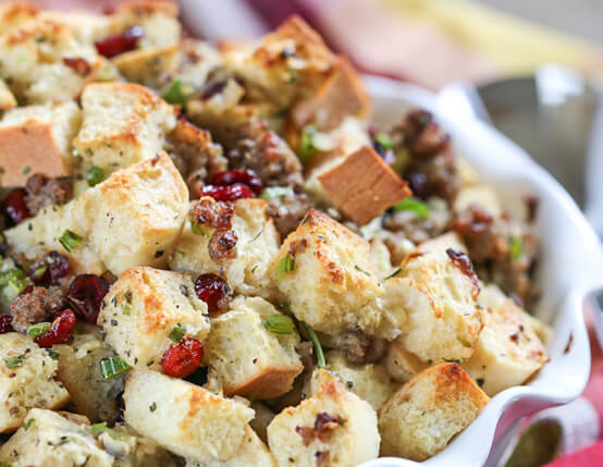 Cranberry Pecan Stuffing with Sausage