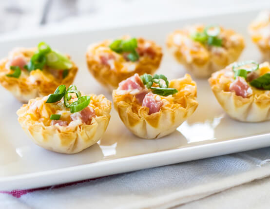 Creamy Ham Filo Cups - Appetizer Idea Recipes