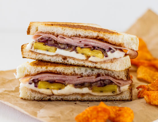 Grilled Hawaiian Ham Sandwiches