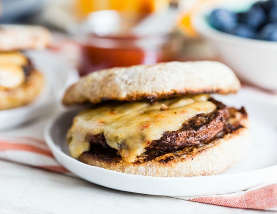 Grilled Sausage and Cheese English Muffin Sandwich