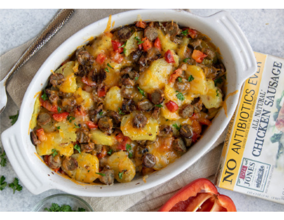 Cheesy Potato and Sausage Casserole