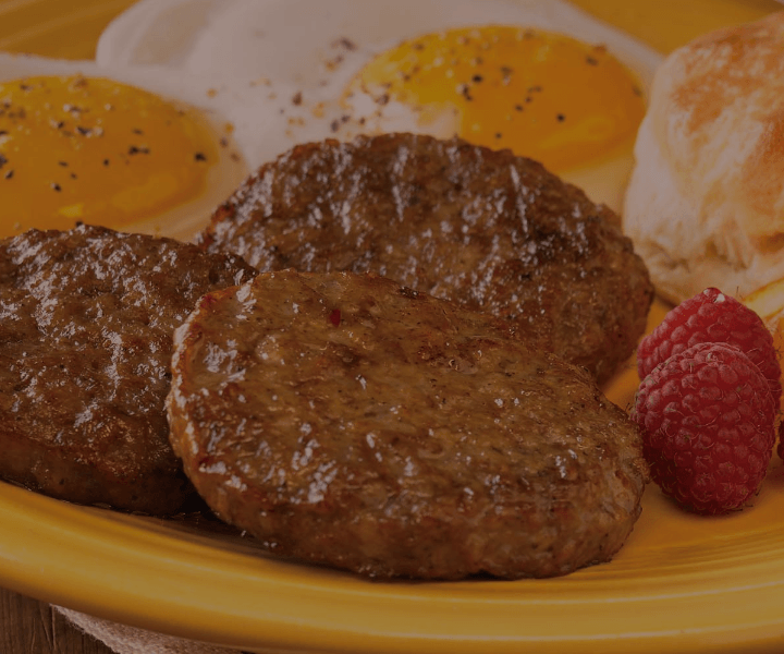 Image highlighting sausage patty