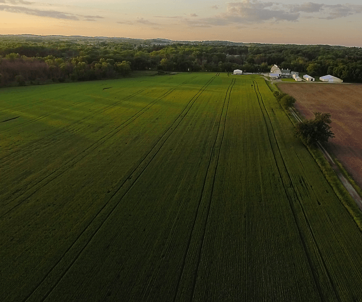 Drone shot of Jones Farm