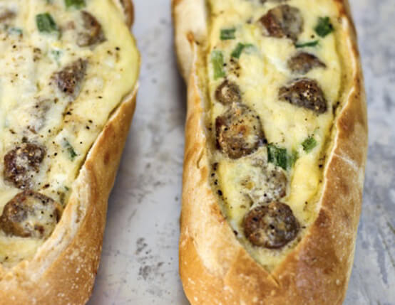 Breakfast Sausage Egg Boats