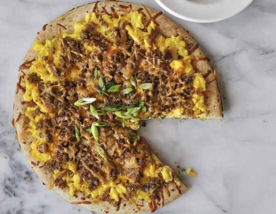 Scrapple Breakfast Pizza