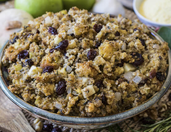 Scrapple Cornbread stuffing