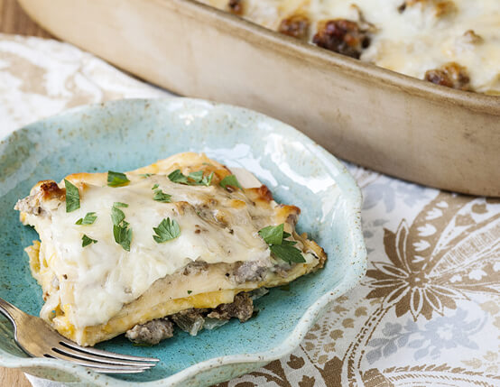 White Sausage Lasagna