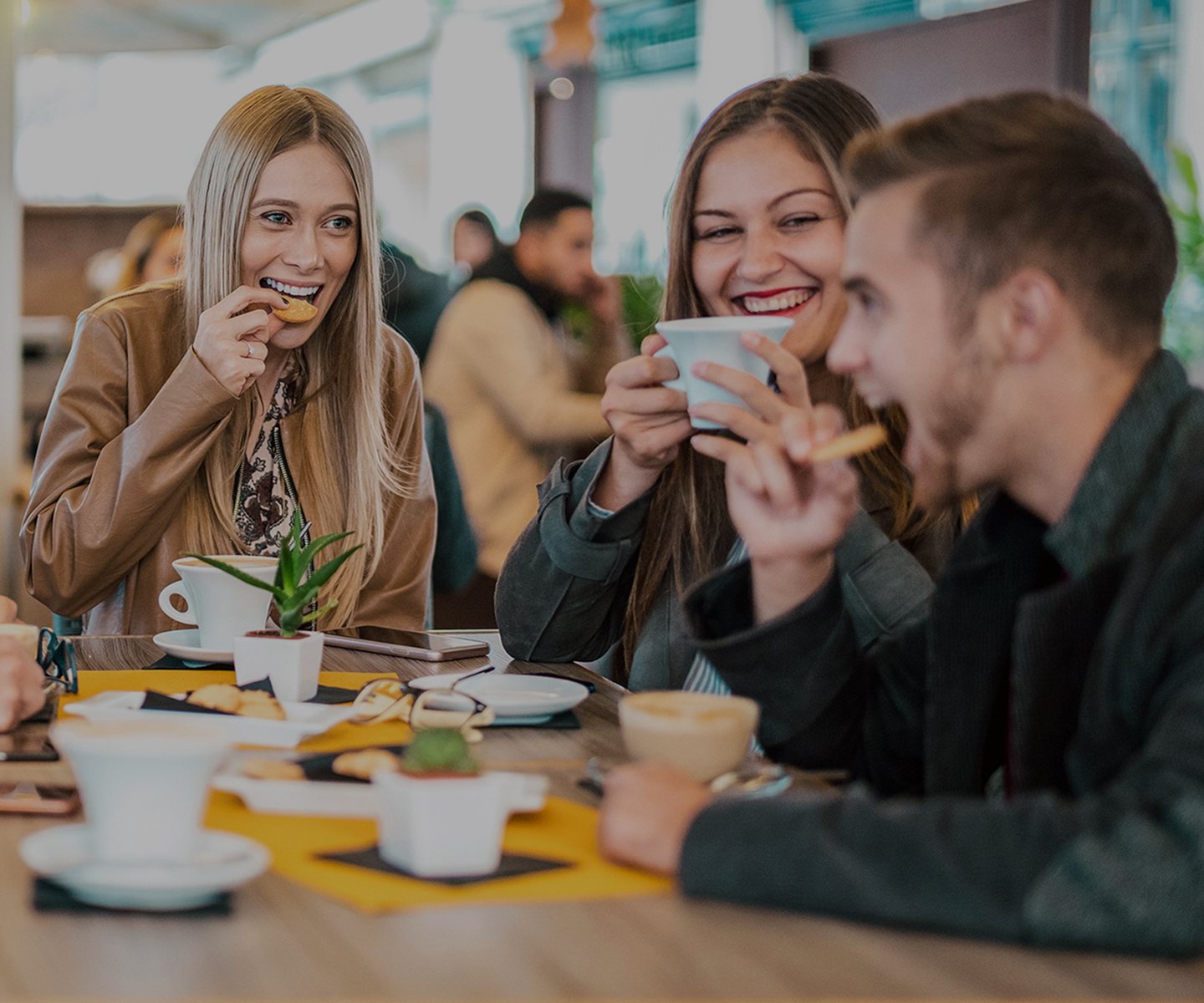 Group of friends enjoying a meal