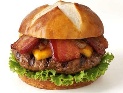 Bacon beer burger