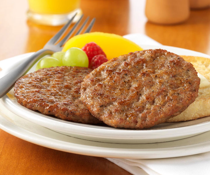 Sausage patty breakfast plate