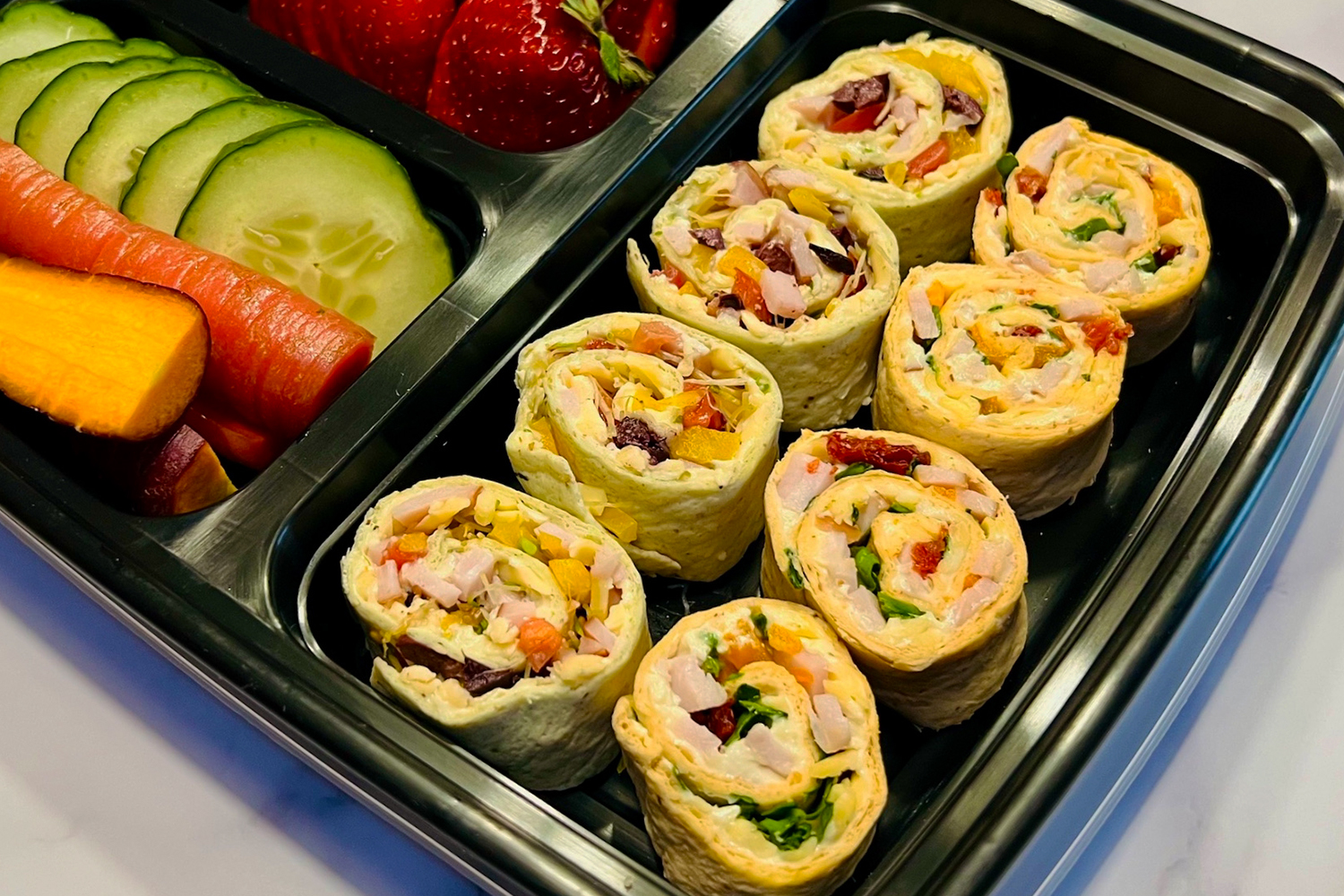 Mediterranean Pinwheels With Canadian Bacon, Jones Dairy Farm Canadian Bacon, Canadian Bacon Pinwheels