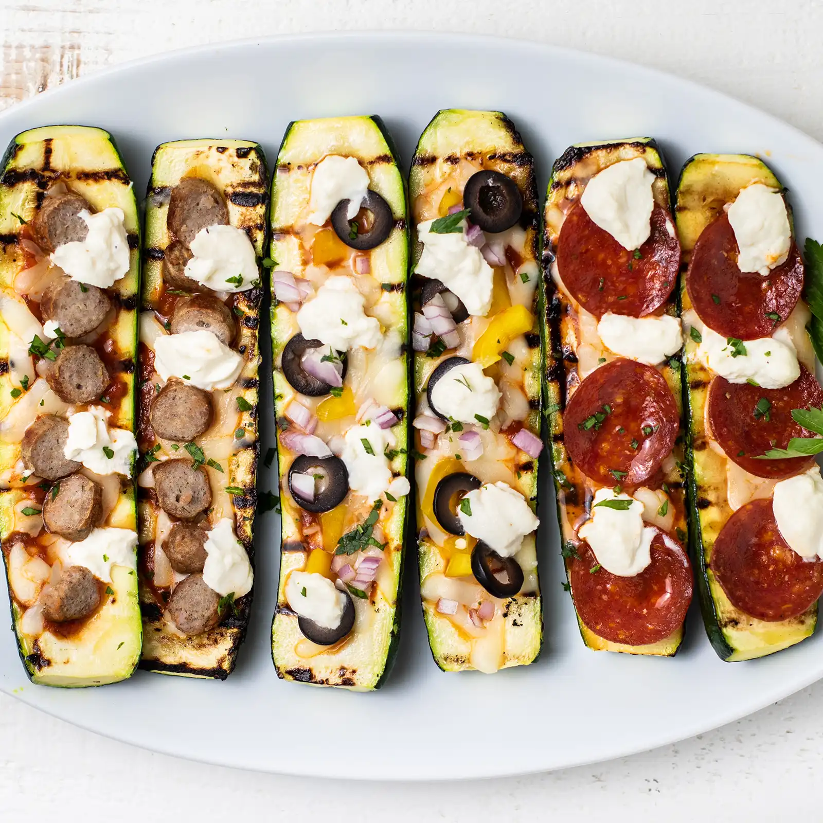 Grilled Zucchini Pizza Boats | Jones Dairy Farm