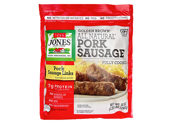 Jones Pork Sausage Bag, All Natural Pork Sausage, Where Can I buy pork sausage, precooked pork sausage