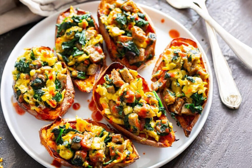 Breakfast Sweet Potato Skins