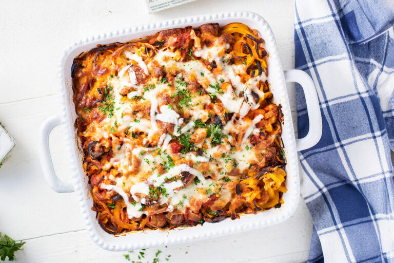 Butternut Baked Spaghetti Squash Casserole, Jones Chicken Sausage