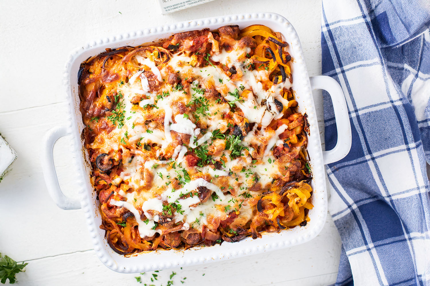 Butternut Baked Spaghetti Squash Casserole, Jones Chicken Sausage