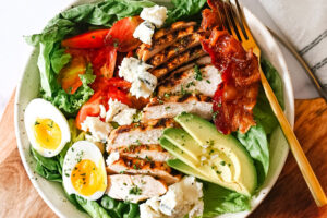 Chicken Cobb Salad with Bacon, Jones Dairy Farm Dry Aged Bacon