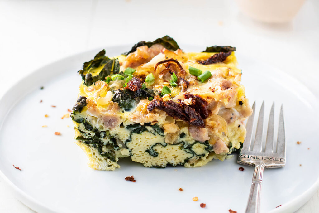 Sausage Kale Breakfast Casserole