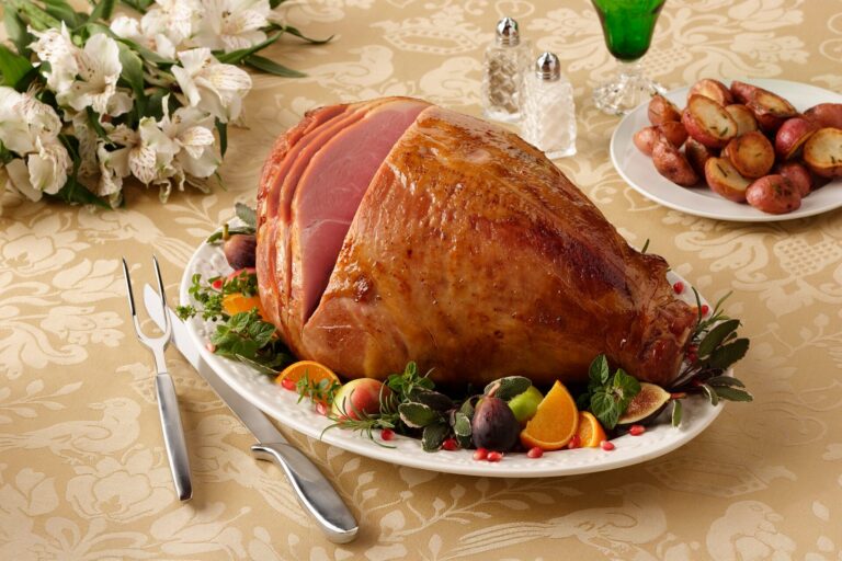 How to Carve a Ham, Holiday Ham Dinner, Ham Carving Tips, Bone-in ham carving, Jones Dairy Farm Ham
