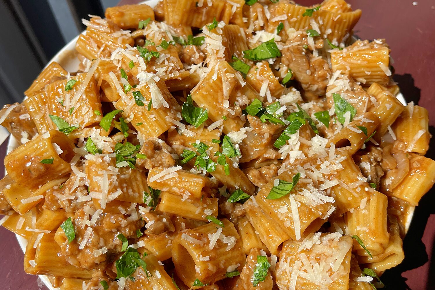 French Onion Sausage Pasta
