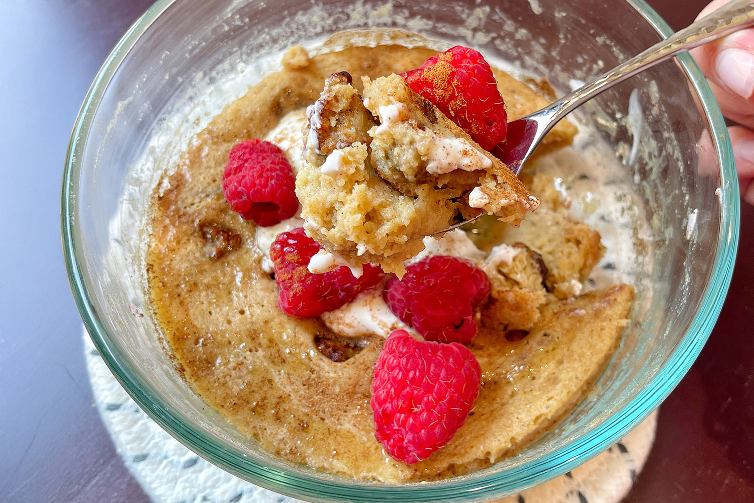 Maple Sausage Microwave Pancake with Chicken Sausage, Easy Weekday Breakfast